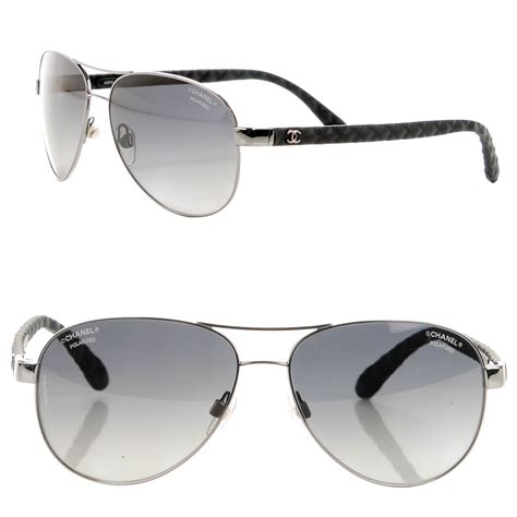 chanel polarized aviator sunglasses black arms|Chanel aviator sunglasses women's.